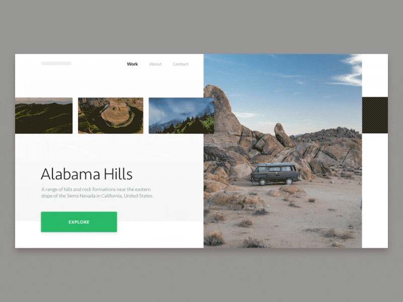 Homepage Main Screen Animation for a Travel Agency Website zajno web design ux ui transitions scroll visuals homepage business animation trip travel agency