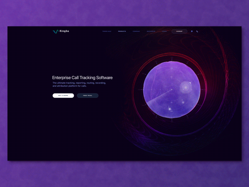 Product Page Animation for a Global Telecommunications Website animated icons animation call tracking chart communication dark dashboard data visualization futuristic gif hover effect icon information graphics microinteractions motion telecom transitions ux ui web design zajno