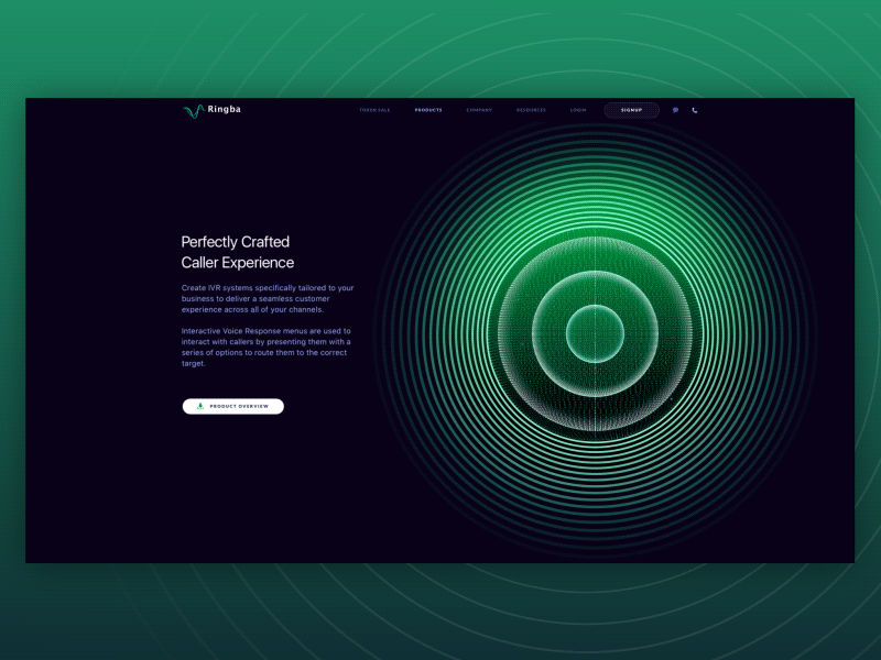 Product Page Animation for a Global Telecommunications Website animation call tracking communication dark futuristic gif motion telecom transitions ui ux zajno