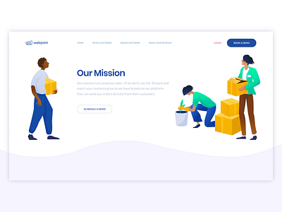 Website for Cannabis Retail SaaS Company: Our Mission 2d animation after affects analytics animated illustration business cannabis character clean data visualization keyframe modern motion page scroll people responsive saas smooth transitions ui ux zajno