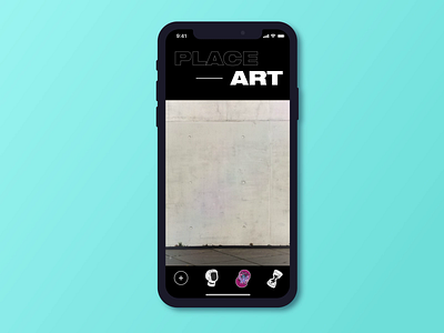 AR Mobile App Design for Art Projections animated mobile app animation app design ar augmented reality black white bold contrast colors business creative dark experiment graffiti modern motion paint street art ui unusual layout ux zajno