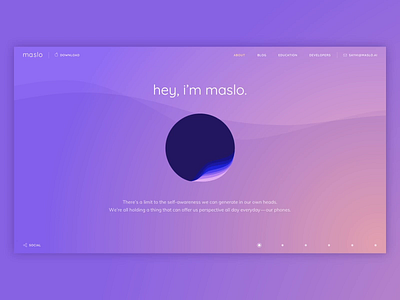 Promo Website for Maslo AI, a Digital Companion abstract ai animation artificial intelligence blue purple companion creative friend futuristic maslo ai motion pastel colors promo website revolutionary technology ui ux vibrant web design zajno