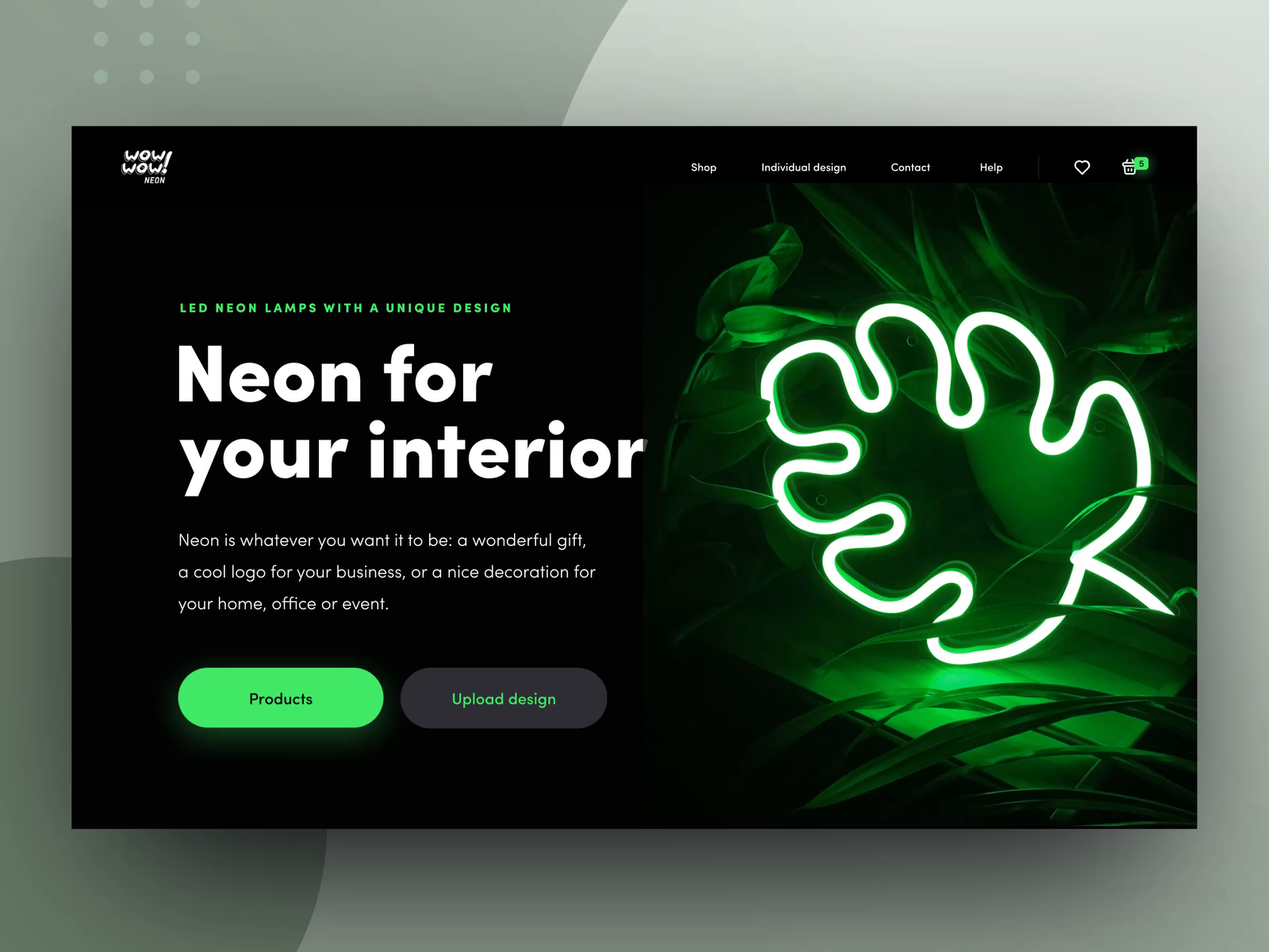 site Design Animation for Neon Startup by Igor Pavlinskiy for Zajno