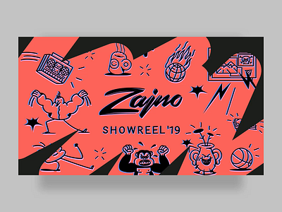 Showreel 2019 animation glitch motion design reel showreel web zajno