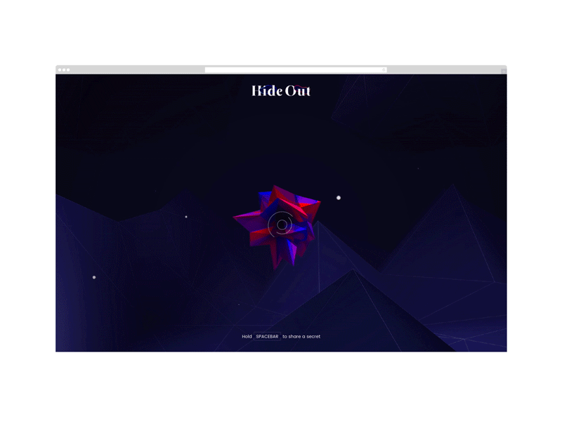 Hide Out 3d c4d design gobelins graphic pointer ui webgl