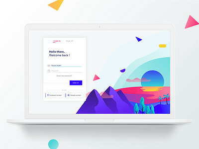 RISE app branding design gobelins illustration interactive landscape login form service design ui ux