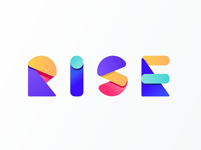 Rise Logotype branding font geometric gobelins logo logodesign logotype modular puzzle rise typography