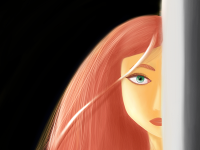 The Lava Girl digital art fighter girl graphic art illustration lava girl poster design redhead