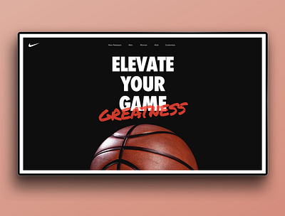 Elevate 3d ball basketball brand creative design nike sports ui