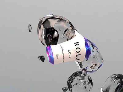 Kola | Packaging 3d abstract can design illustration kola minimal packaging reflections visualization