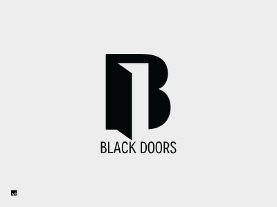 Black Doors | Logo black design flat identity illustration logo minimal vector