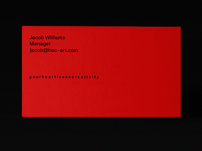 hec art gallery | Brand Identity aesthetics business card design flat hec art identity logo minimal red simple slogan stationery