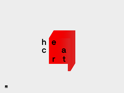 hec art gallery | Logo abstract branding design flat gradient identity logo minimal red shape vector