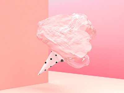 Enjoy your ice cream | 3D 3d abstract art c4d colors composition design gradient ice cream inspiration minimal rock