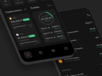 Concept Banking App app bank app concept design finance fintech minimal money ui ux