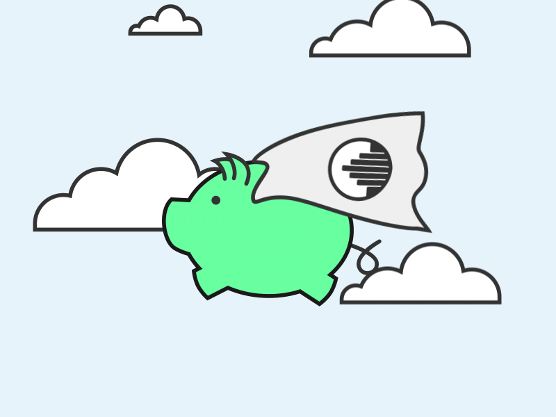 Super Piggy bank 2d ae after effect animation bank crowdfunding hellomerci kisskissbankbank lendopolis motion pig