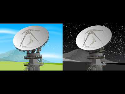 Antenna Vector Day and Night