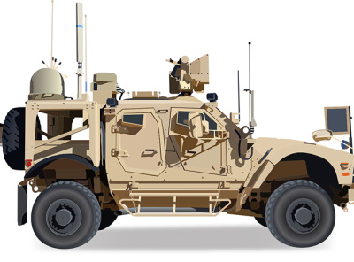Vector MRAP Illustration drawing illustration military vector