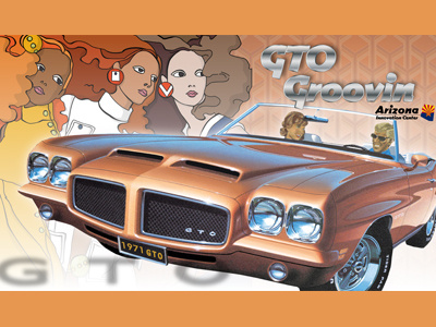 GTO Groovin 1971 brown chevy gto vector wallpaper