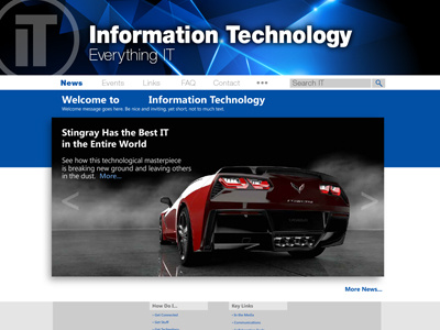 IT SharePoint Page home page sharepoint tech ui