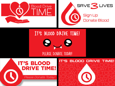 Blood Drive Options blood donate drive give red vector web banner