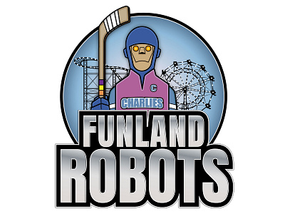 Funland Robots cartoon classic cartoons design hockey illustration scooby doo