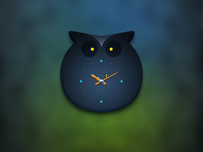 Owl Clock branch clock owl ui widget 牛mo王