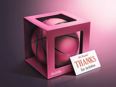 Thank you, woodmouse! basketball box dribbble invitation thanks 牛mo王