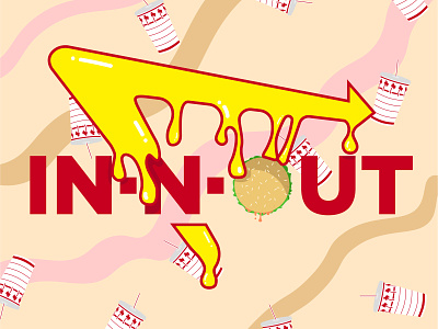 In-N-Out burger cheese graphic in n out logotype milkshake special sauce