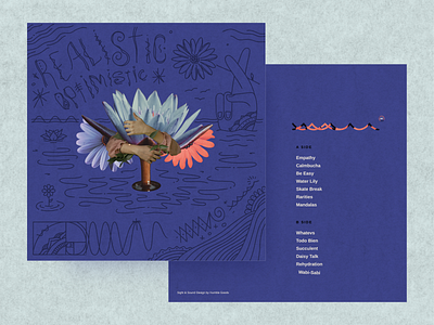 Realistic Optimistic Vinyl Sleeve & Label Design