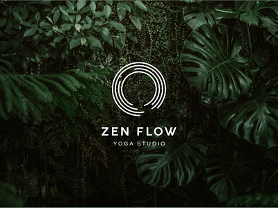 Zen Flow Yoga studio branding logo