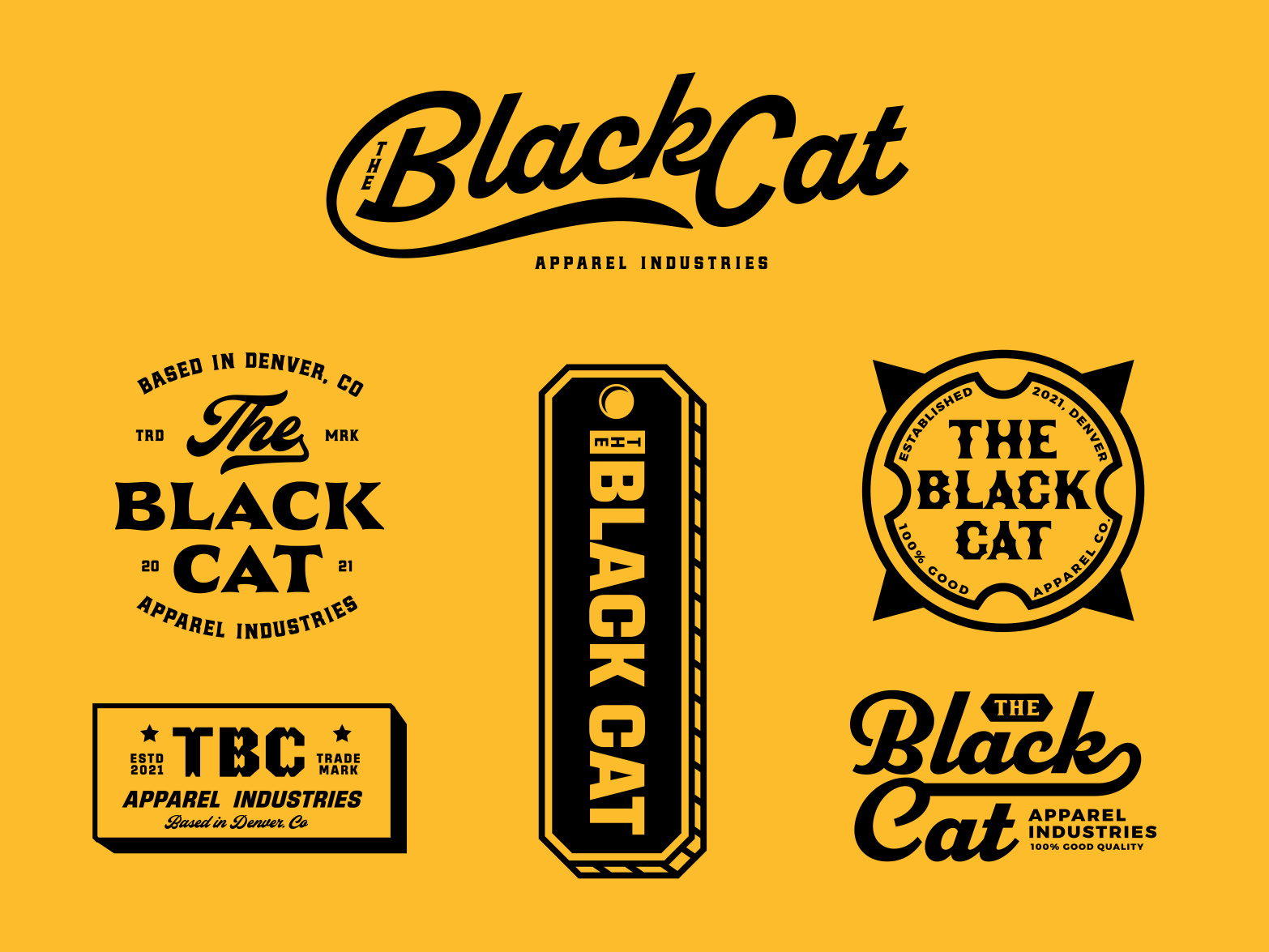 The Black Cat Apparel Branding Design by GoldenbayStudio on Dribbble