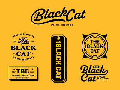 The Black Cat Apparel Branding Design badge badge design brand identity branding branding design design graphic design illustration logo logo design logomark logotype vector visual identity