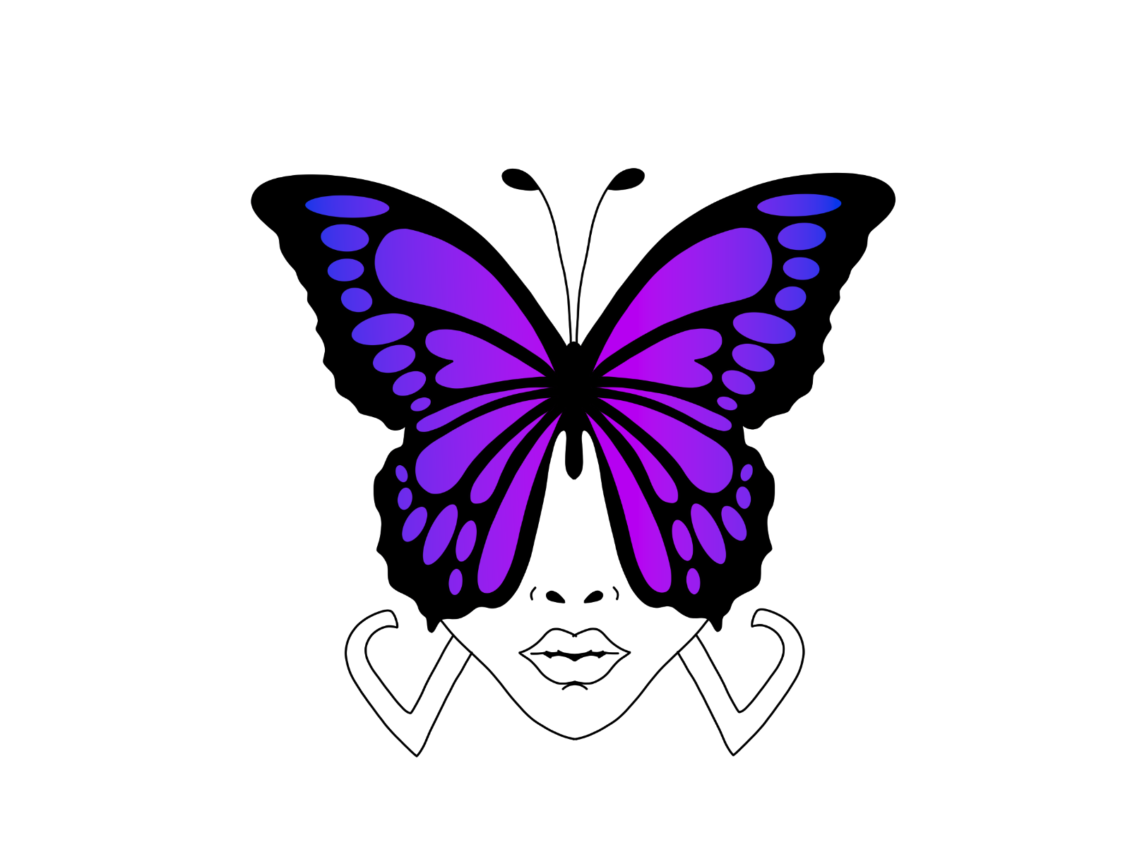 Butterfly Face by Devon Wheat on Dribbble