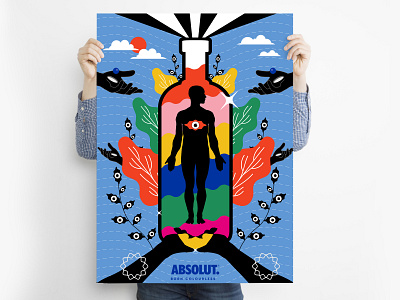 Born Colourless | Absolut India absolut abstract colourless everydays graphic design illustration surreal art surrealism symbol unity