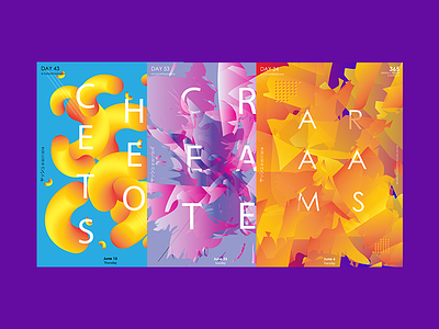 Creative Posters 365 abstract dailys everydays gradient illustrations poster