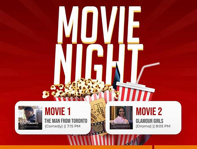 Movie Night Flyer recreation