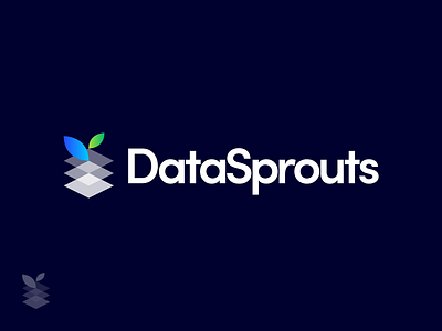 DataSprouts Logo-design brand brand identity design branding branding design database design exploration grow icon leafs logo logo design logotype monogram symbol typography wordmark