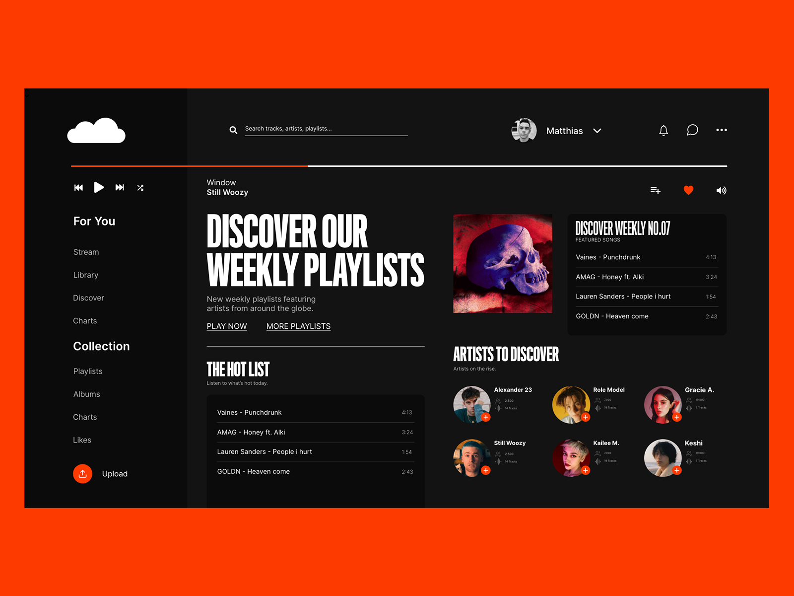 SoundCloud by Matt Vancoillie on Dribbble