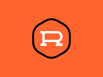 Range exploration hexagon logo letter logo letter r logo logo design logo mark logo mark design logo symbol monogram orange r