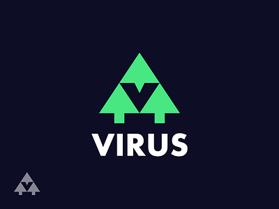 Virus acid brand brand identity brand identity design branding green identity letter v logo letter v mark logo logo design logo exploration logo mark logo mark design logo mark symbol monogram pc virus vector virus wordmark