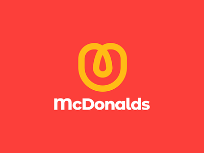McDonalds brand brand identity brand identity design branding dribbble playoff fastfood logo logo design logo mark mcdonalds monogram playoff redesign