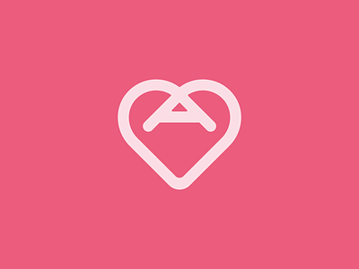 Anissia brand identity branding exploration heart heart icon heart logo heartbeat icon logo logo concept logo design logo icon logo icon symbol logodesign love lovely monogram pink pink logo