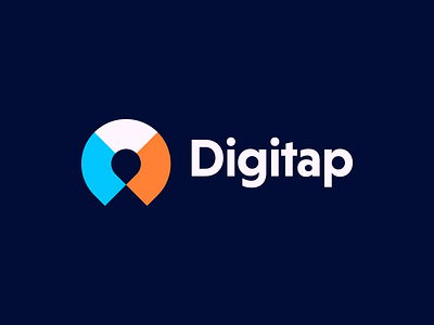 Digitap brand branding concept digital digitap icon identity internet logo logo concept logo design logo exploration logo mark monogram multicolor overlay startup symbol tap touch