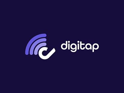 Digitap brand branding concept digital digitap icon identity internet logo logo concept logo design logo exploration logo mark monogram multicolor overlay startup symbol tap touch