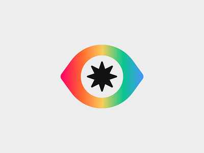 Visual Rave brand brand identity brand identity design branding clothing brand design eye icon eye logo gradient gradient logo icon logo monogram rainbow gradient rave star star icon streetwear summer visuals