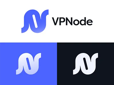 VPNode blue brand brand identity brand identity design branding design gradient icon internet logo logo mark logo mark design monogram n letter logo n letter mark n logo design node protection vpn wifi