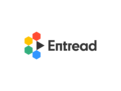 Entread brand brand identity brand identity design branding breakfastbrief brief colors design entertainment gaming gaming news icon logo logomark logomark design monogram movies play popular rainbow