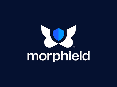 🦋🛡 Morphield brand brand identity brand identity design branding butterfly butterfly logo guard icon logo logo exploration logo mark design logo mark icon monogram morphe security security shield shield shield icon