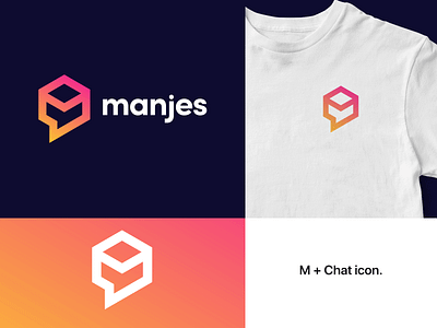 Manjes (Podcast) brand branding design exploration gradient grid icon identity illustration logo logo design logo exploration message monogram podcast project symbol vector